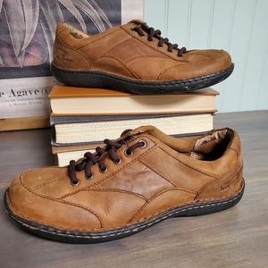 BOC Born Concept Oxford Tan Brown Leather Comfort Lace Up Shoes Womens 8.5